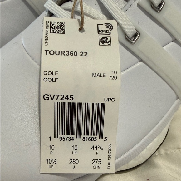 Adidas TOUR360 22 Golf Shoes - Classic White - Picture 4 of 4